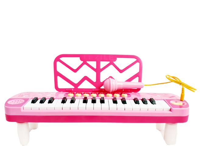 PLAYFUL TOYS 頑玩具 32鍵電子琴 附麥克風, 粉色, 1個
