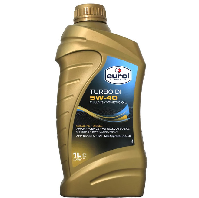eurol 曜樂 TURBO DI 全合成機油 1L 汽油/柴油引擎適用, 5w40, 1瓶