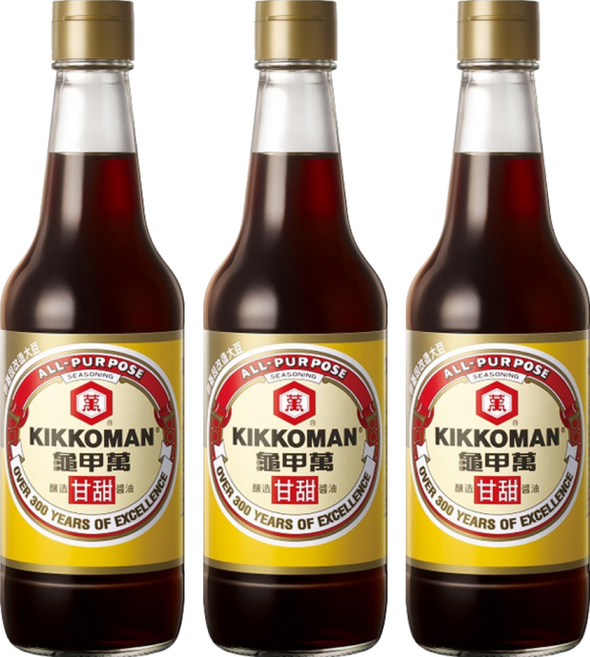 KIKKOMAN 龜甲萬 釀造甘甜醬油, 500ml, 3瓶