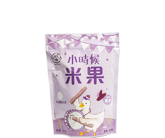 稻味 小時候米果系列, 紫米, 80g, 1包