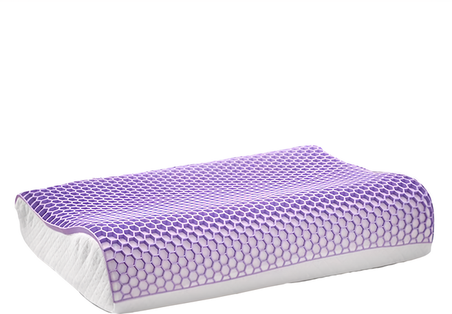 J-bedtime 床寢時光 超透氣TPE乳膠人體工學枕 Q9761-1, 紫色, 1個