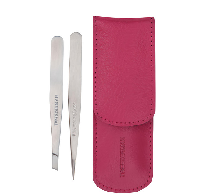 TWEEZERMAN 專業鑷子雙用組, 經典不鏽鋼, 1組
