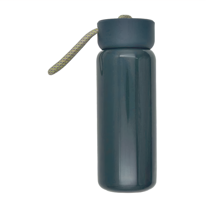 AKS design studio 鈕繩保溫瓶 小, 藍色, 350ml, 1個