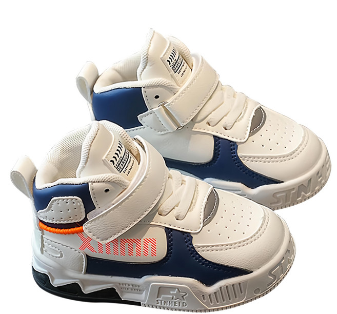 bebehome 中小童高筒護踝機能運動鞋 人造皮革鞋面 橡膠鞋底