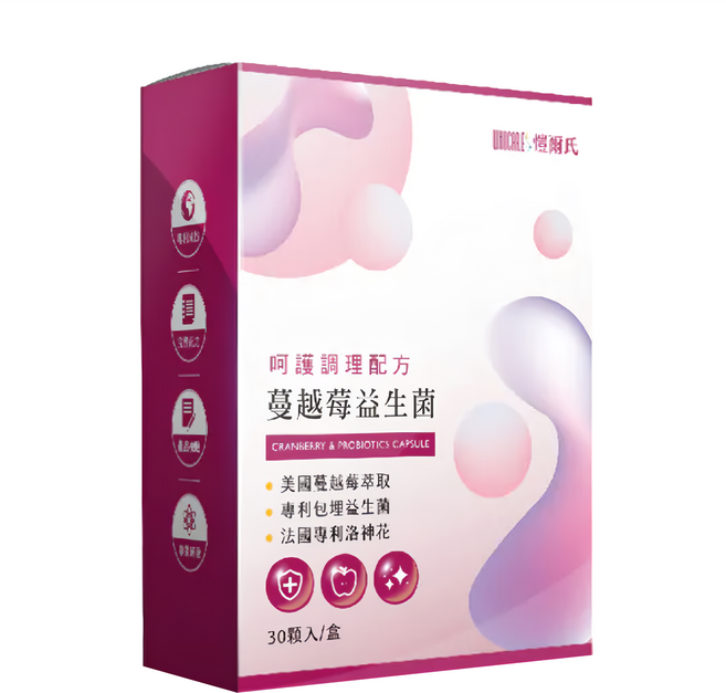 WHOCARES 愷爾氏 蔓越莓益生菌膠囊 550mg, 1盒, 30顆