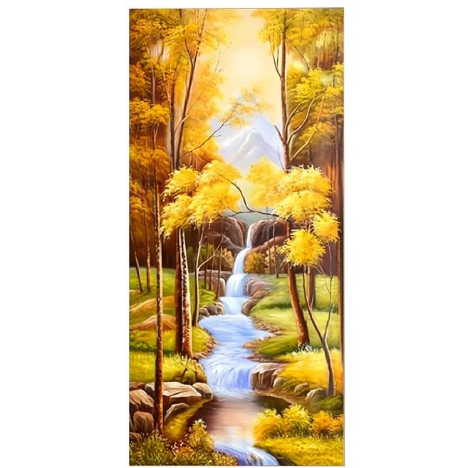 財神小舖 開運風水畫 帶畫框 流水進財