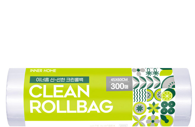 INNER HOME 新鮮衛生保鮮袋捲筒包 特大號 45 x 60cm, XXL及以上, 300張, 1捲