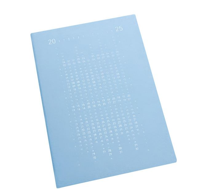 conifer 綠的事務 2025年 25K日日好軟背精裝方格週誌, 自由藍, 1本