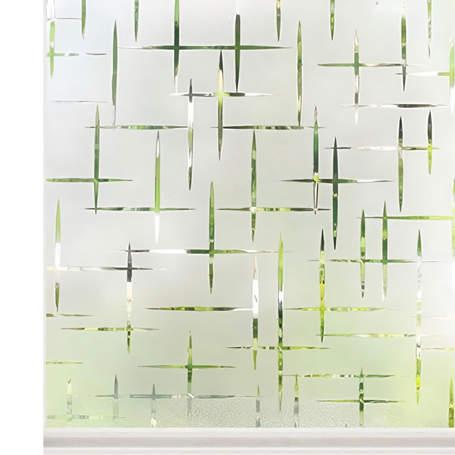 半島良品 抗UV防曬靜電貼窗貼, 繁星 白色