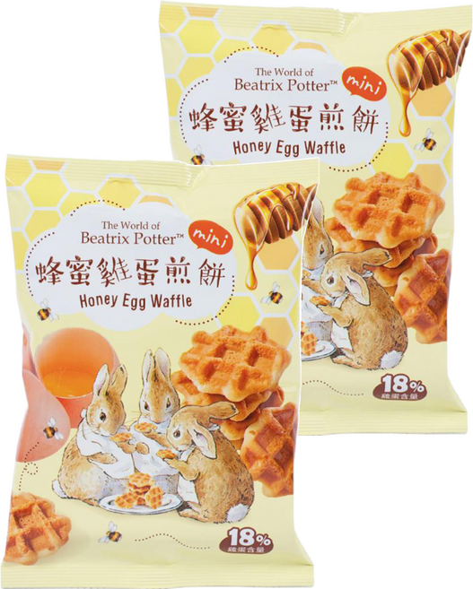 PETER RABBIT 比得兔 迷你蜂蜜雞蛋煎餅, 60g, 2包