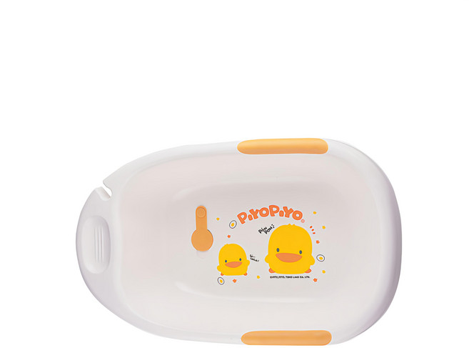 PiYOPiYO 黃色小鴨 雙色豪華造型浴盆, 白色, 1個