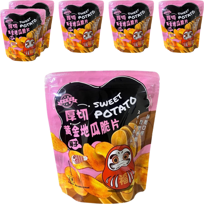 果然實在 厚切黃金地瓜脆片, 140g, 6包