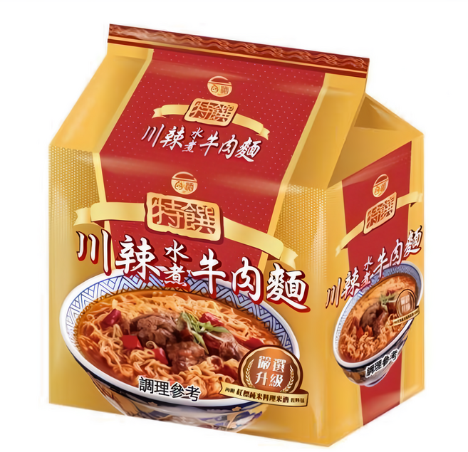 台酒 特饌 川辣水煮牛肉麵, 3包