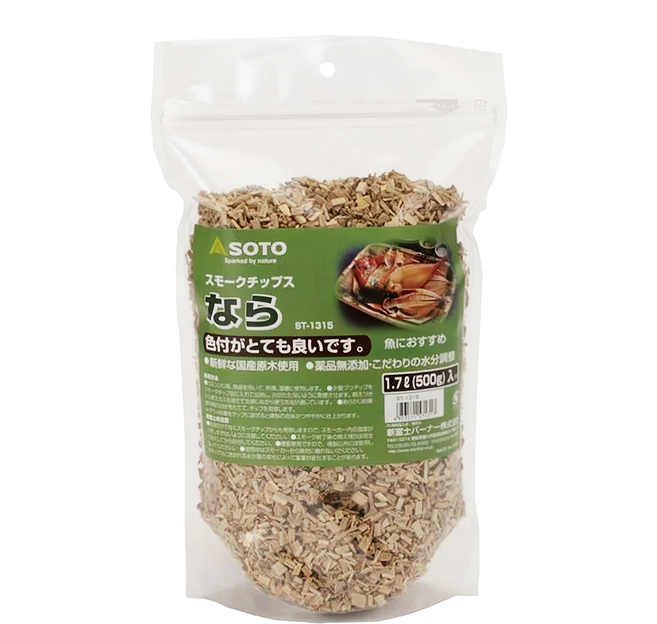 SOTO 橡木煙燻木片 ST-1315 大(28.5 x 17 x 9cm), 500g, 1個