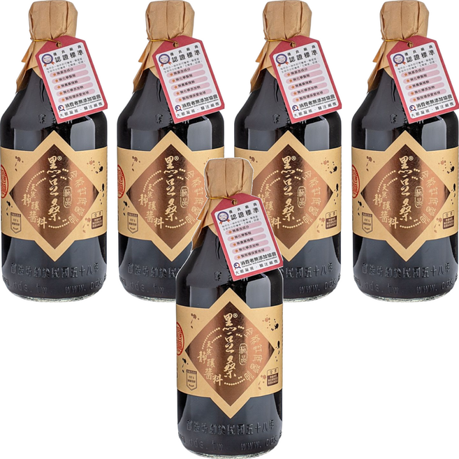 黑豆桑 天然極品全能缸底醬油, 550ml, 5瓶