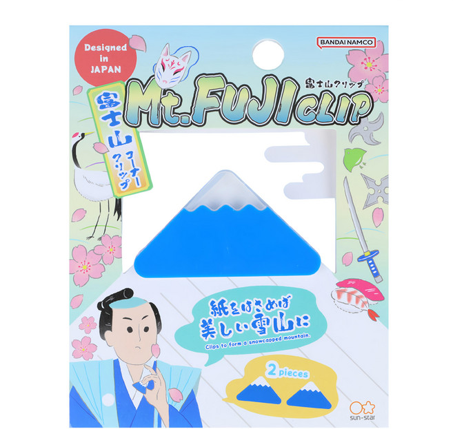 sun-star 造型富士山三角邊夾組 小 文件邊角固定 辦公學習用品, 1組, 2個