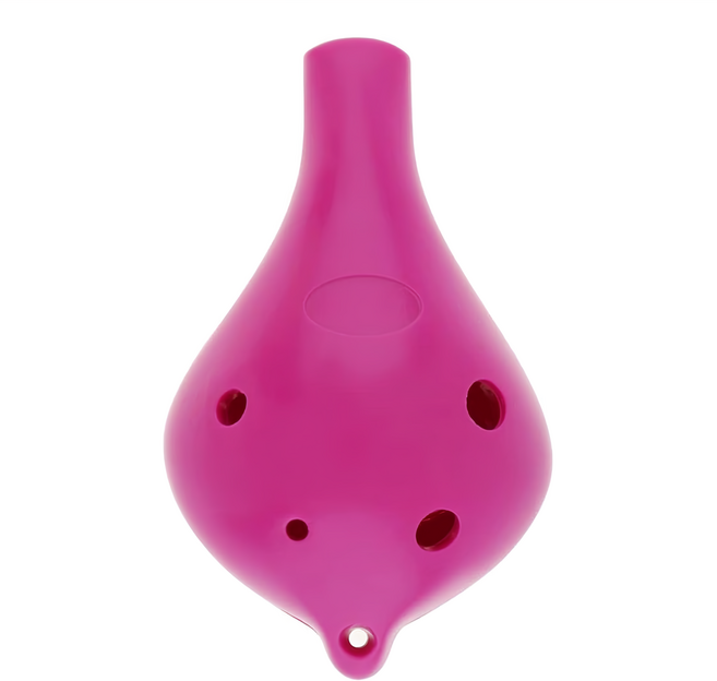 6孔中音C調 樹脂陶笛, 粉色, 1個