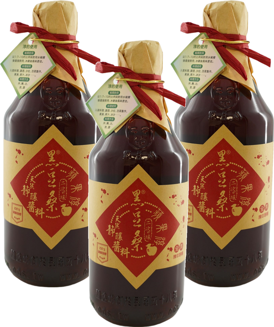 黑豆桑 天然手工蘋果淳, 550ml, 3瓶