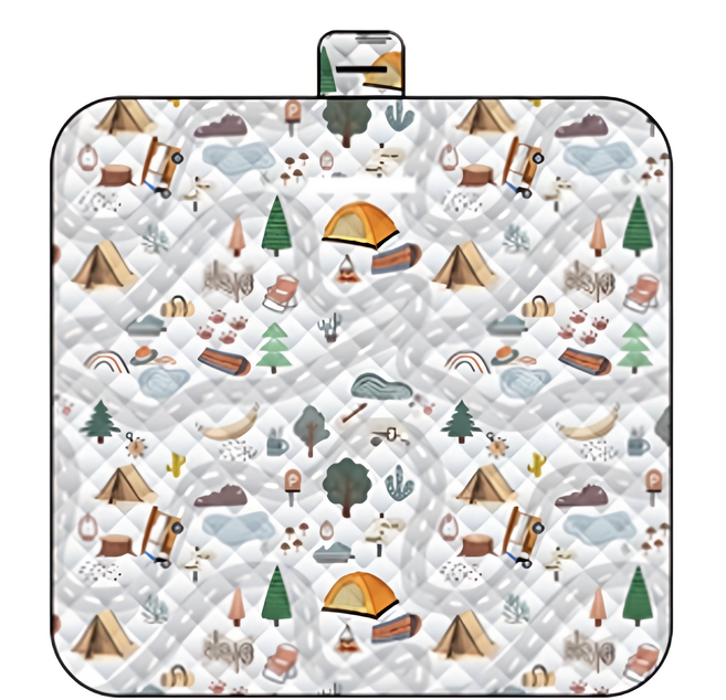 加厚加大可手提牛津布野餐墊, 迷宮探險