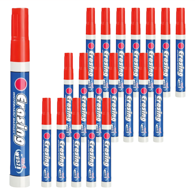 小麥購物 水性白板筆 G637 13g, 20支, 紅色