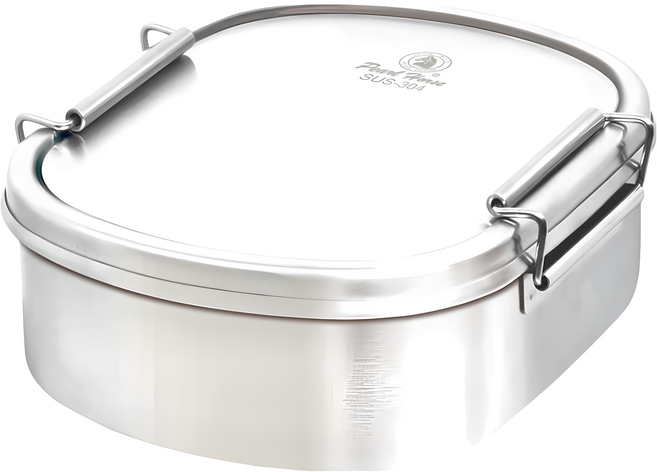 Pearl Horse 寶馬 304調理師餐盒 900ml, 銀色, 1個