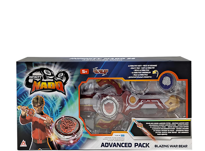 ALPHA GROUP 奧飛娛樂 Infinity Nado 覺醒戰鬥系列 戰鬥陀螺, 爆焰戰熊 紅色, 1盒