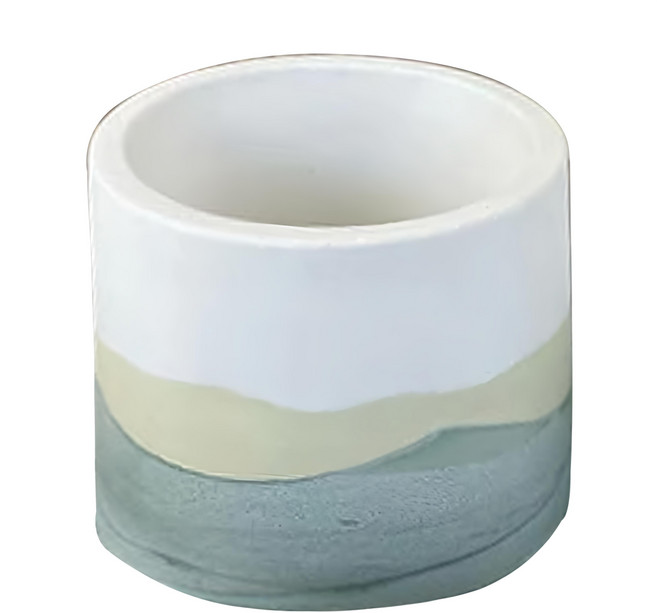 小圓柱水泥盆, 油墨山嵐, 1個