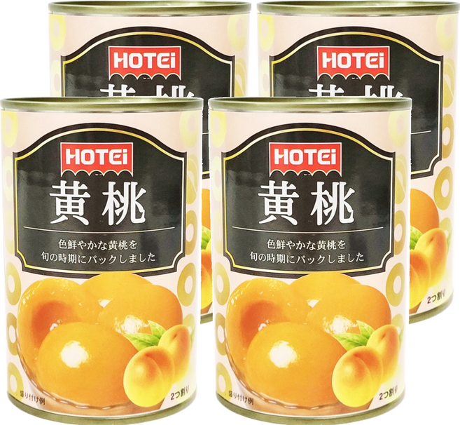 HOTEi 豪德黃桃罐, 425g, 4罐