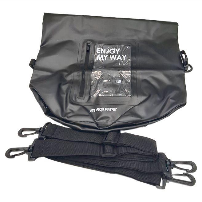 m square 防水圓桶包 200g 15L, 黑色