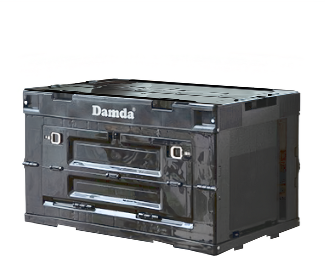 韓國 Damda 摺疊置物箱 50L, 黑色, 1個