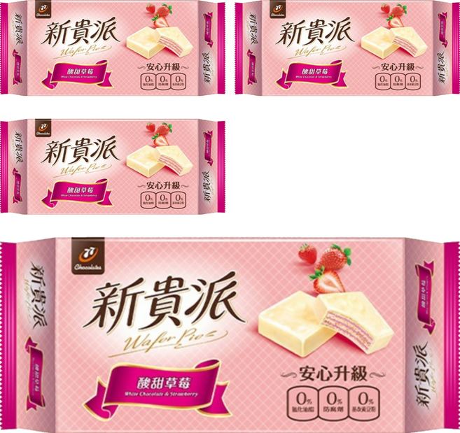 77 新貴派 草莓煉乳9入, 117g, 4包