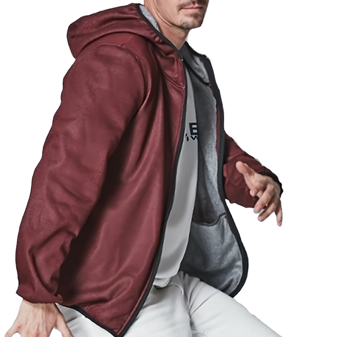 MI MI LEO 台灣製薄刷毛素面外套