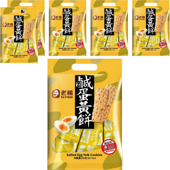 老楊 鹹蛋黃餅, 230g, 6袋