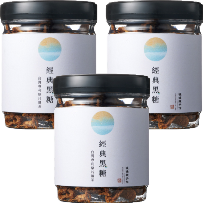暖暖純手作 黑糖經典薑茶 台灣專利原片薑茶 熱水沖泡即溶, 180g, 1罐, 3罐