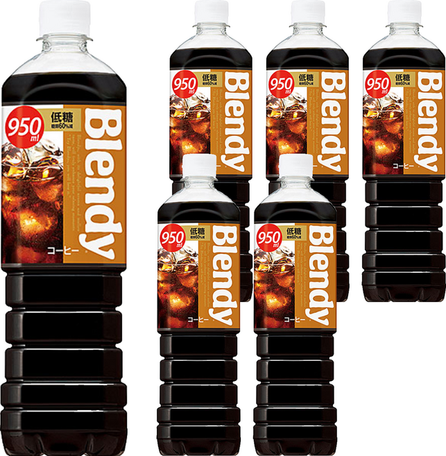 AGF Blendy 低糖瓶裝濃縮黑咖啡 稀釋用, 950ml, 6瓶