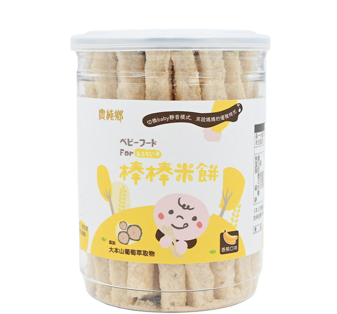 農純鄉 棒棒米餅 8個月以上, 香蕉, 50g, 1罐
