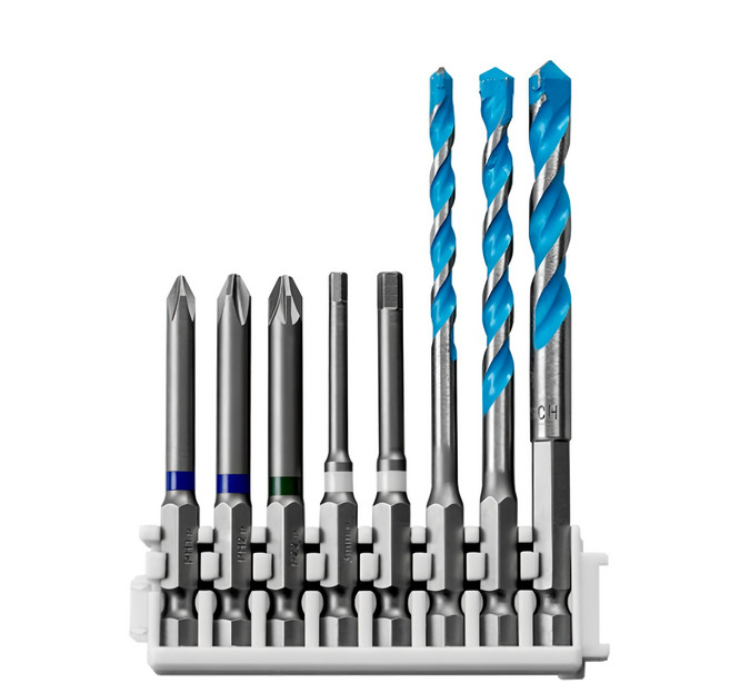 BOSCH 博世 台灣公司貨 Pick n Click 皮克力 6角柄萬用鑽頭 + 65mm起子頭 8件組, 1組