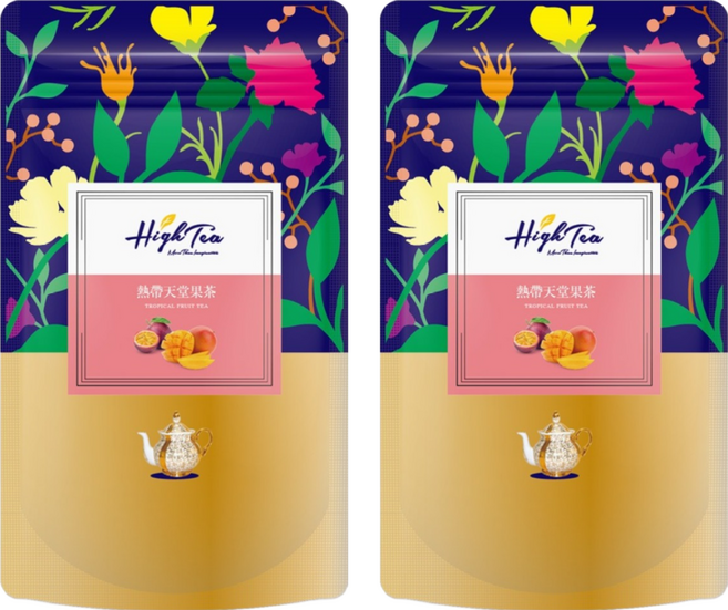High Tea 伂橙 熱帶天堂果茶 德國進口花果茶 熱帶水果香氣濃郁, 3.5g, 12包, 2袋