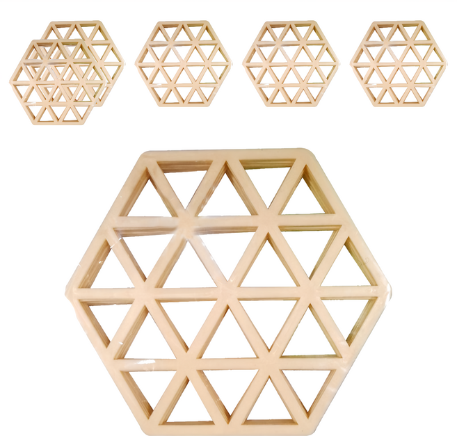 小麥購物 矽膠隔熱墊 Y110 32g, 三角白色, 6個