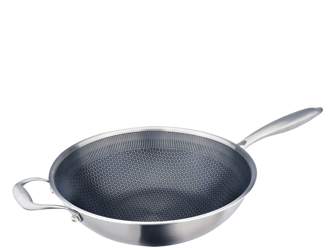 CLARE 典鑽316不銹鋼不沾炒鍋 無蓋, 36cm, 1個