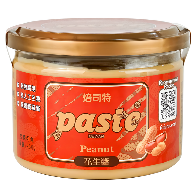 FUFANN 福汎 焙司特 花生醬, 250g, 1罐