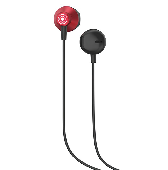 Celebrat TYPE-C D14 金屬耳塞式可通話耳機 14.2mm驅動單元 線長120cm, 紅色