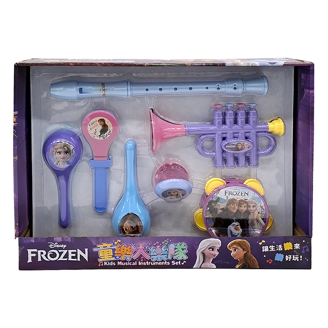 FROZEN 冰雪奇緣 童樂大樂隊 3歲以上, 冰雪奇緣 紫色 + 藍色 + 粉色, 1組