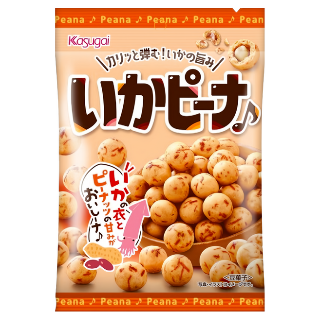 Kasugai 春日井 魷魚味花生豆, 89g, 1包
