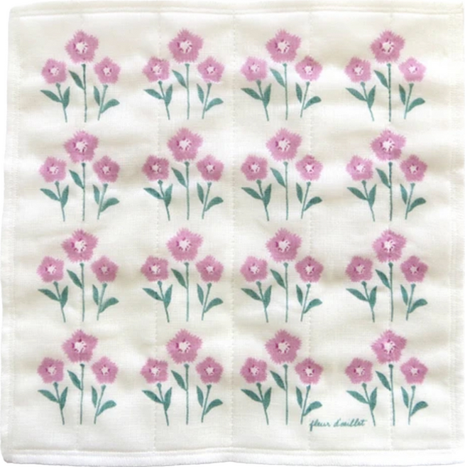 HARADA ORIMONO 原田織物 七層棉紗蚊帳家事布 抹布, 1條, 撫子