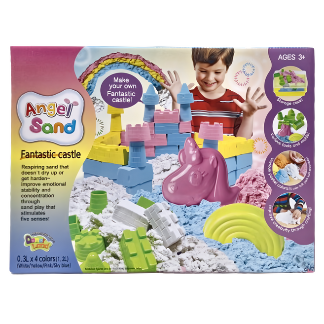 Donerland 天使沙夢幻城堡組 - 0.3L x 4色 3歲以上, 城堡 多色, 1組