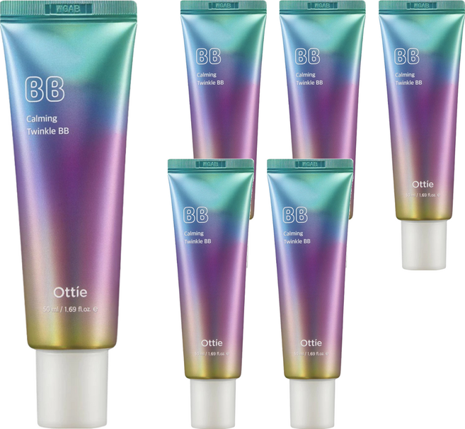 Ottie 極光柔焦遮瑕BB霜 明亮持久 遮蓋力強, 50ml, 6條
