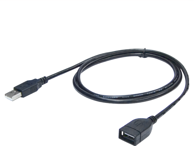 Cable 凱堡 超強效抗干擾USB A公-A母, 1條, 1m