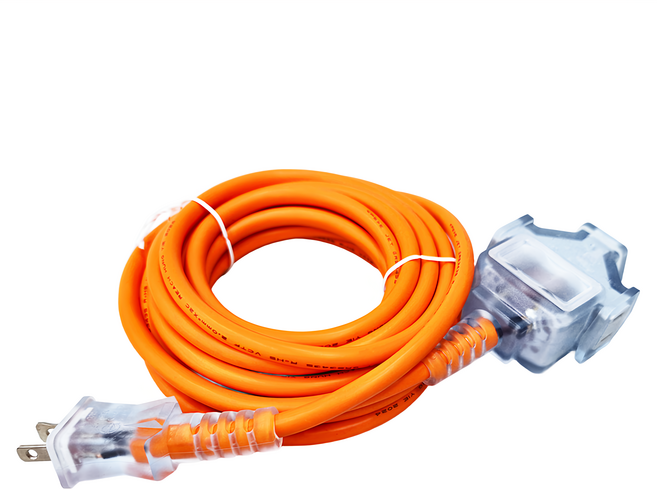 FONG HUA 崶華 動力延長線 附過載開關 兩孔, 4.5m, 橘色, 1條