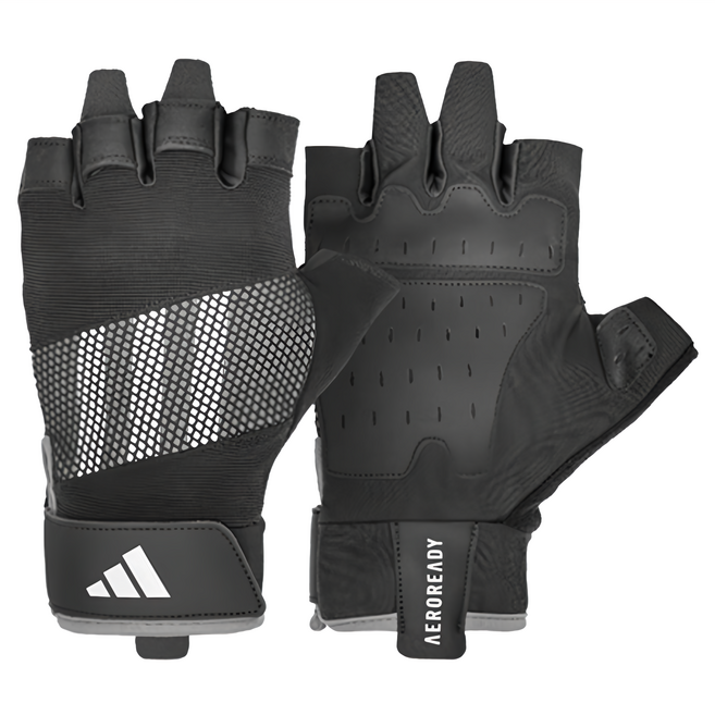 adidas 愛迪達 專業透氣訓練手套, 黑色, 1雙